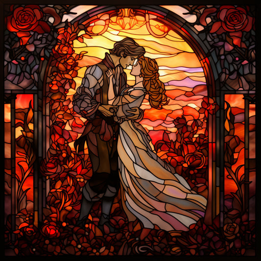 Whimsigoth Cottage Core Stained Glass Art - A Retro-Style Bedroom Decor Delight! Fantasy Art Print DIY Cottage Core Wall Art Make Your Own Poster Cards Home Decor Instant Download