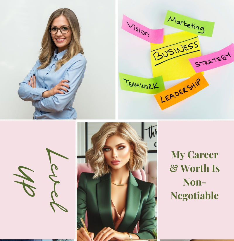 Vision Board Editable Printable Kit Aesthetic Vision Board Template 300+ Elements DIY Mood Board for Women Over 100 Affirmations and Quotes