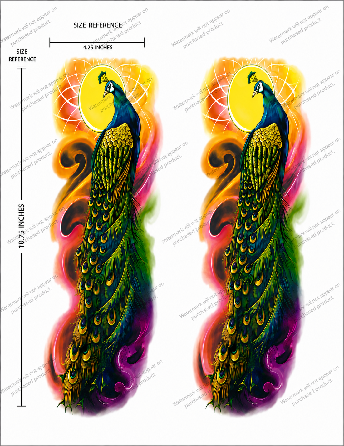 Celestial Unicorn Floral Tattoo Designs – Set of 16 Printable Fantasy Temporary Tattoo Art Downloads