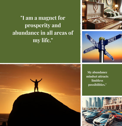 Vision Board Editable Printable Kit Aesthetic Vision Board Template 300+ Elements DIY Mood Board for Women Over 100 Affirmations and Quotes