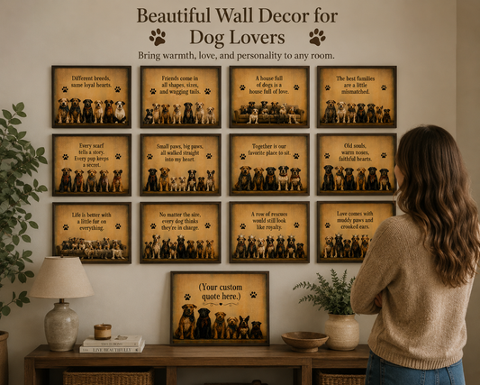Dog Quote Wall Art PNG Download Farmhouse Pet Decor Printable Dog Lover Artwork Rustic Animal Quote Digital Download
