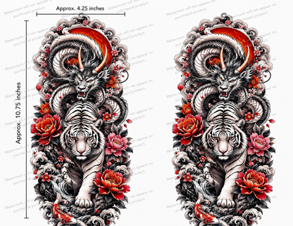 Celestial Unicorn Floral Tattoo Designs – Set of 16 Printable Fantasy Temporary Tattoo Art Downloads