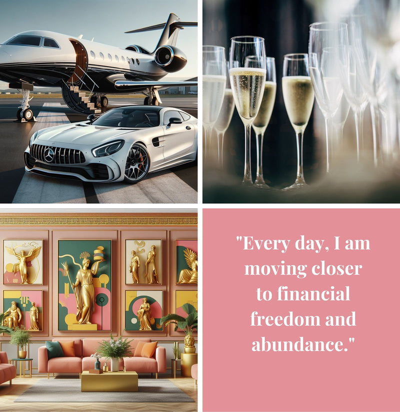 Vision Board Editable Printable Kit Aesthetic Vision Board Template 300+ Elements DIY Mood Board for Women Over 100 Affirmations and Quotes