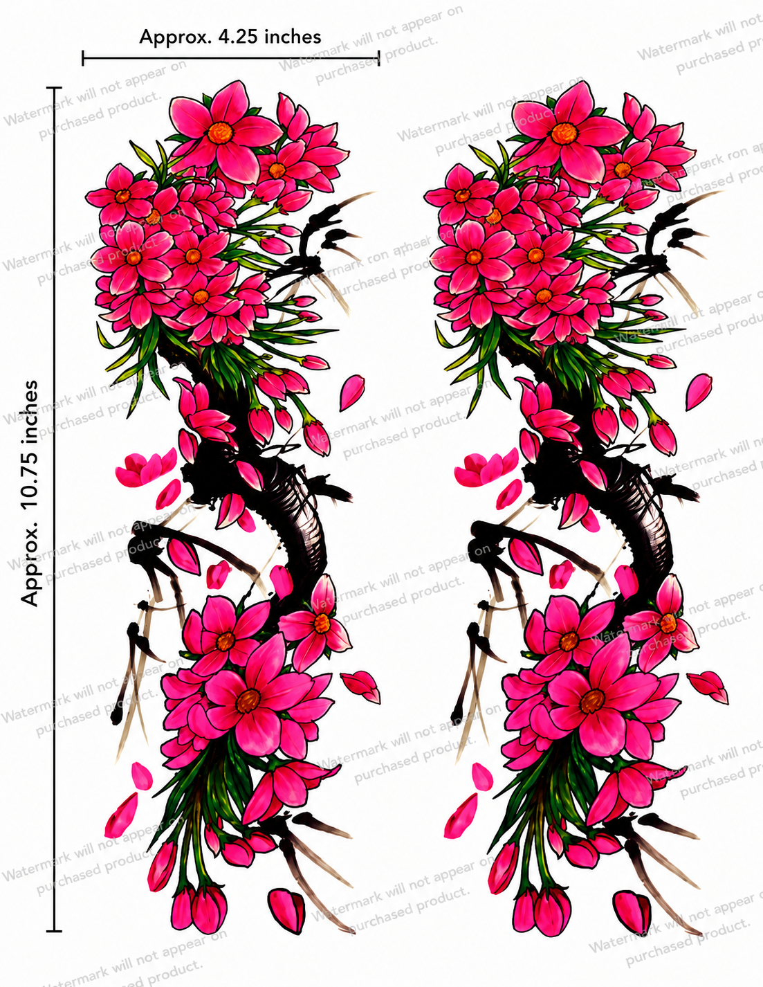 Celestial Unicorn Floral Tattoo Designs – Set of 16 Printable Fantasy Temporary Tattoo Art Downloads