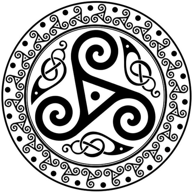 Celtic Spiral Triskelion Emblem Tattoo Stencil Bundle – Intricate Knotwork Design for Sublimation or Ink (Copy)