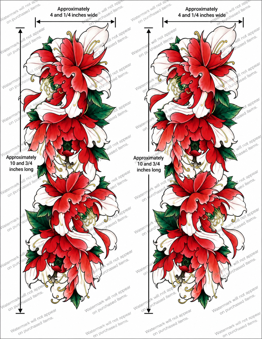Celestial Unicorn Floral Tattoo Designs – Set of 16 Printable Fantasy Temporary Tattoo Art Downloads