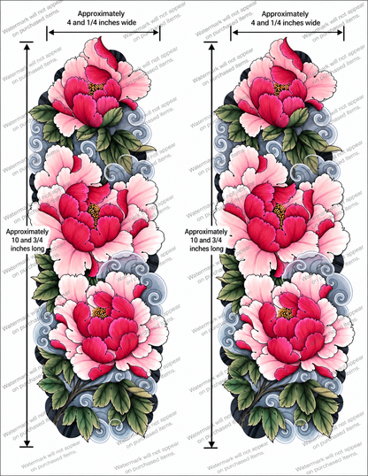 Celestial Unicorn Floral Tattoo Designs – Set of 16 Printable Fantasy Temporary Tattoo Art Downloads