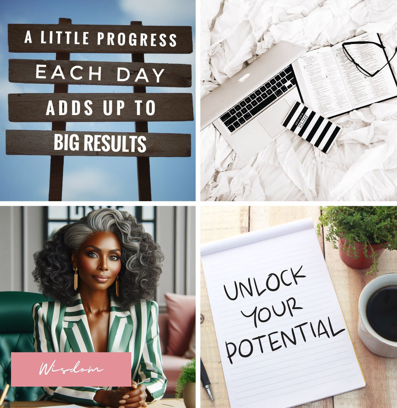 Vision Board Editable Printable Kit Aesthetic Vision Board Template 300+ Elements DIY Mood Board for Women Over 100 Affirmations and Quotes