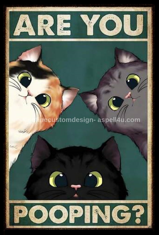 Are You Pooping - AI Created One of a Kind Digital Download Canvas Poster Wall Art Print DIY Printable Gift Make Your Own Crafts
