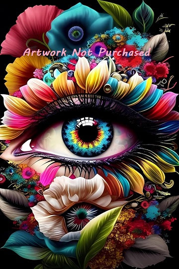 Printable Eye with Rose Tattoo 5 Designs Digital File Downloads Custom Tshirt Design Framed Art Create Your Own Canvas Wall Art Poster Cards