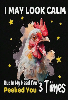 Funny Calm Chicken Print and Frame Wall Art Home Decor Fantasy Print Digital download Instant Access Create Your Own Art Print Can Be Edited