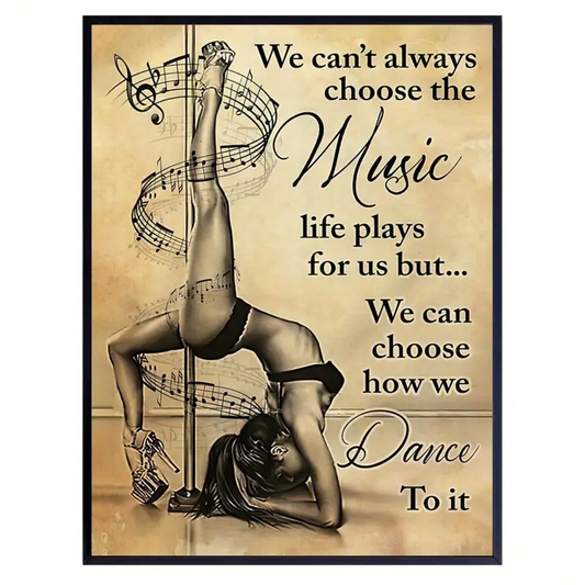 Can Not Always Choose The Music You Dance To Poster Display Digital Download Canvas Wall Art Print, Junk Journal, Cottage Core, DIY Art Gift