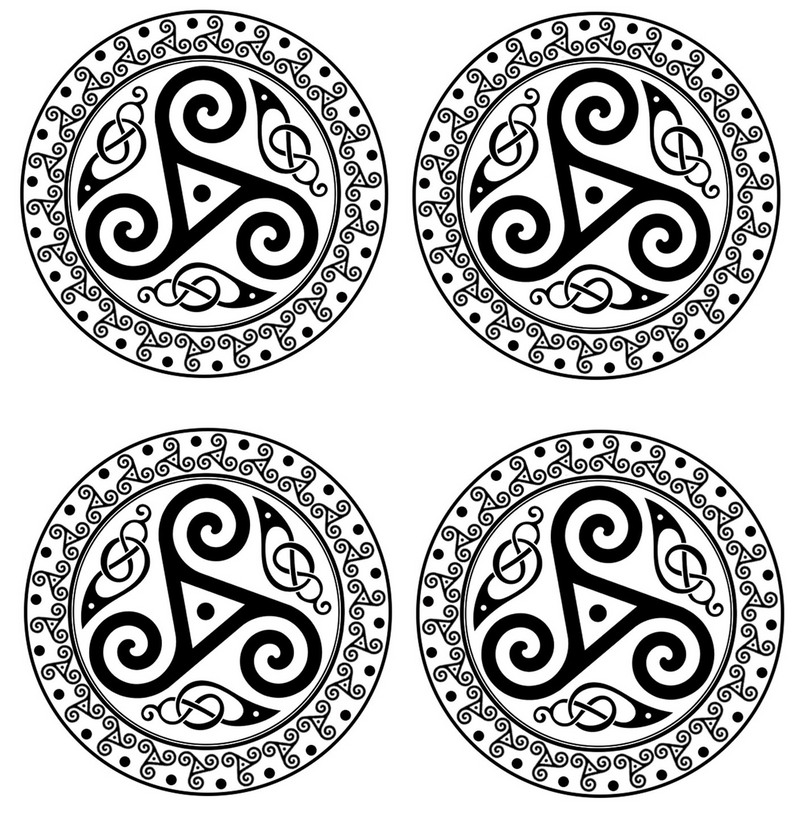 Celtic Spiral Triskelion Emblem Tattoo Stencil Bundle – Intricate Knotwork Design for Sublimation or Ink (Copy)