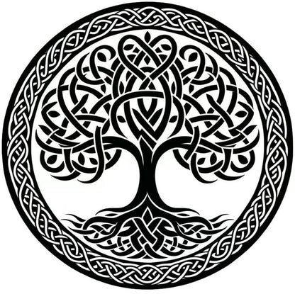 Yggdrasil Tree of Life Tattoo Design – Viking Norse Symbol – Celtic Knotwork Odin Art – Digital Download PNG SVG File for Cricut & Print