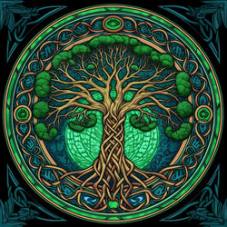 Celtic Tree of Life Nordic Symbol - Printable AI Created Hand Crafted One of A Kind - Digital Download Wall Art Print Cottage Core DIY Gift