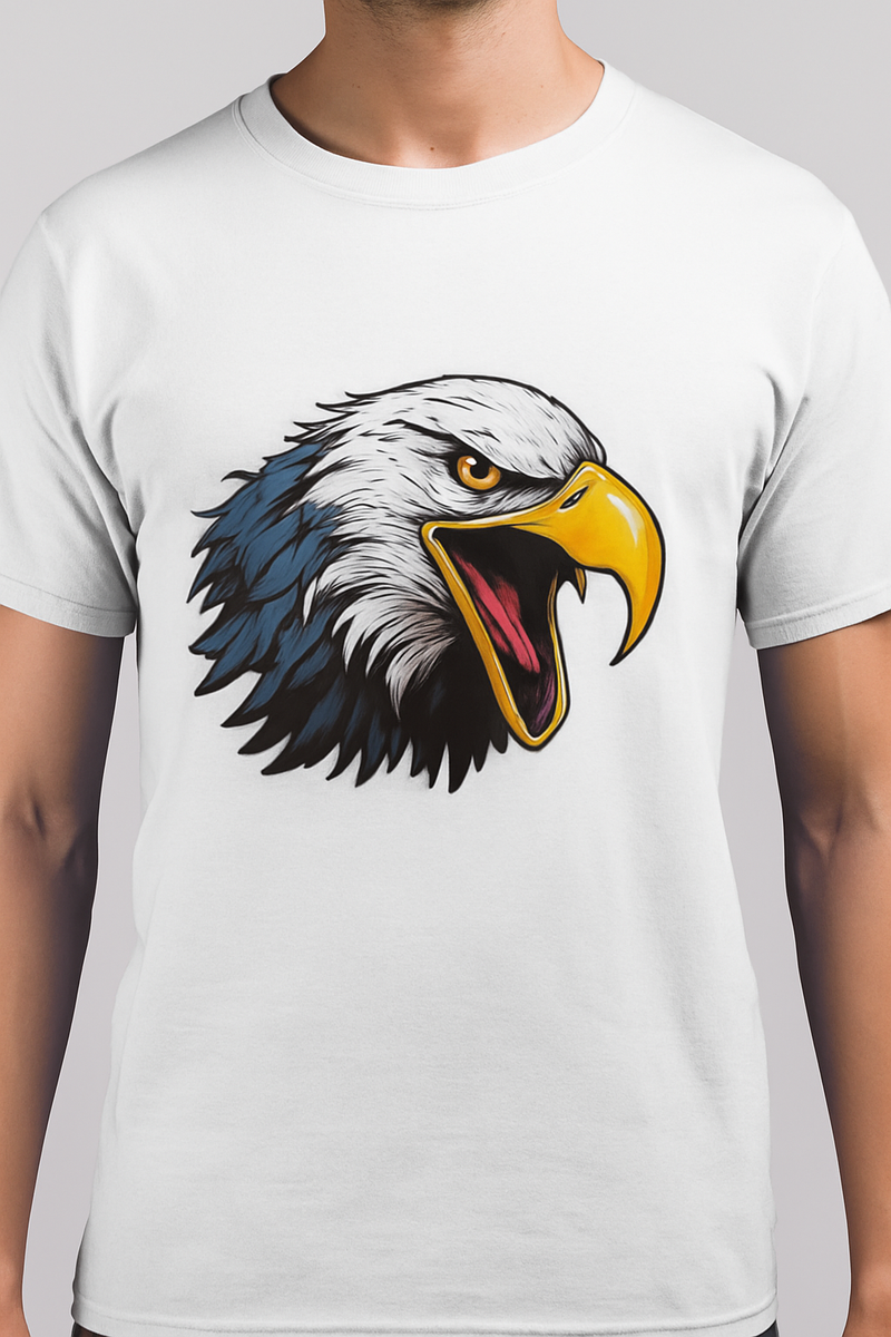 Fierce Eagle Head Clipart – Transparent PNG & Scalable SVG – Patriotic American Bald Eagle Art for Sublimation, Crafts, and Tattoo Design