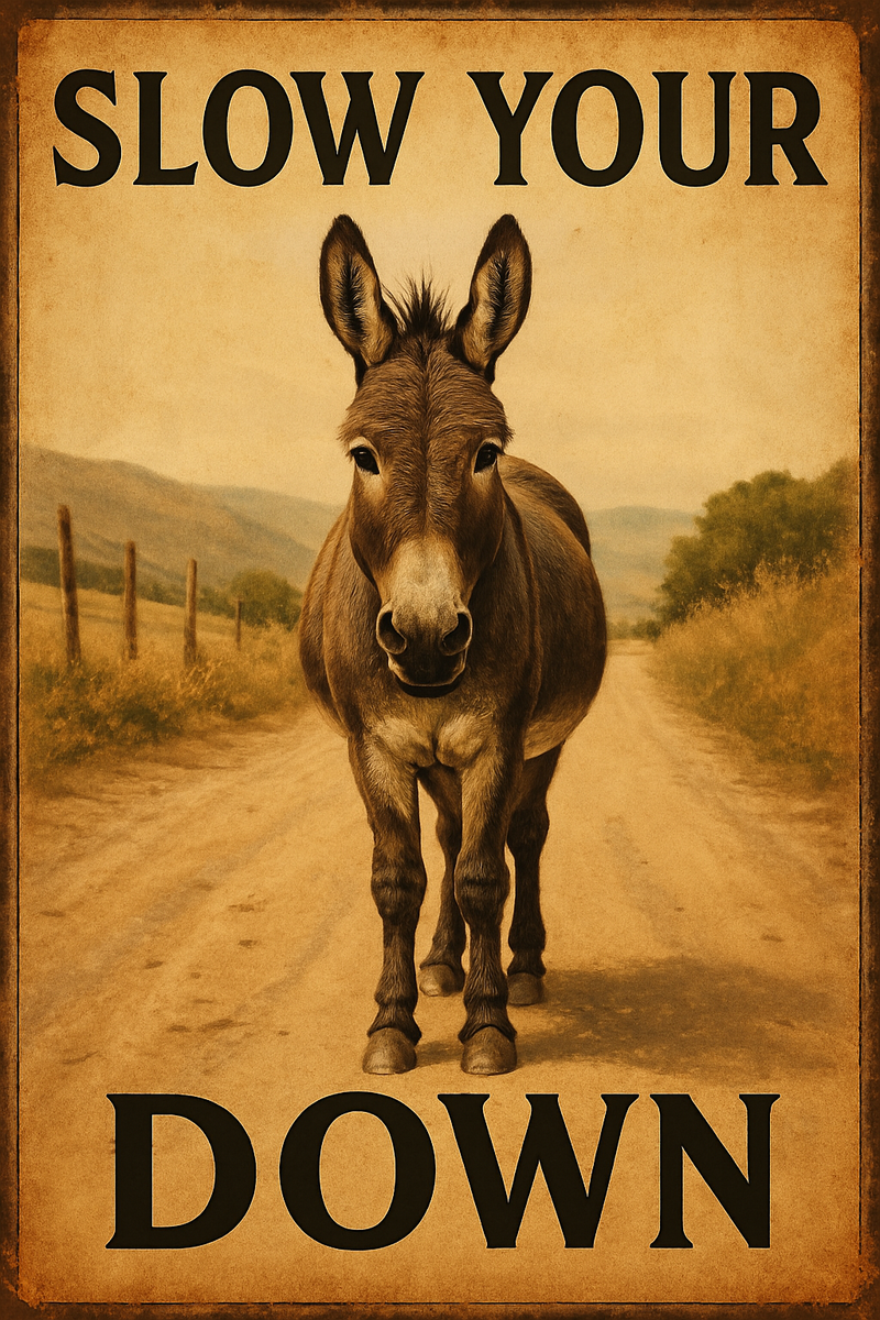 SLOW YOUR ASS DOWN – Funny Country Wall Art Digital Download – PNG + SVG