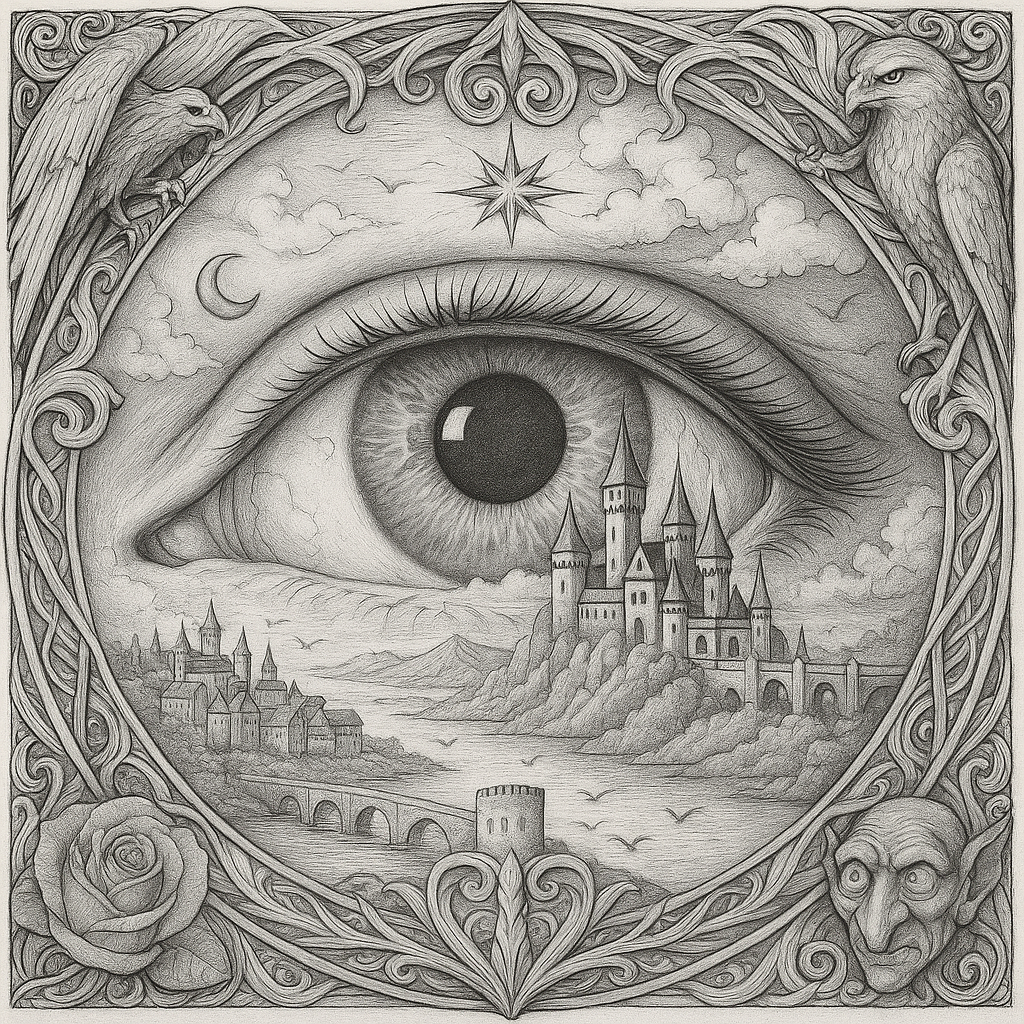 Mystic Realm Coloring Book – 10+ Greyscale Fantasy Pages for Printable Art Featuring Wizards, Phoenix, Elves, Castles & Magic Scenes