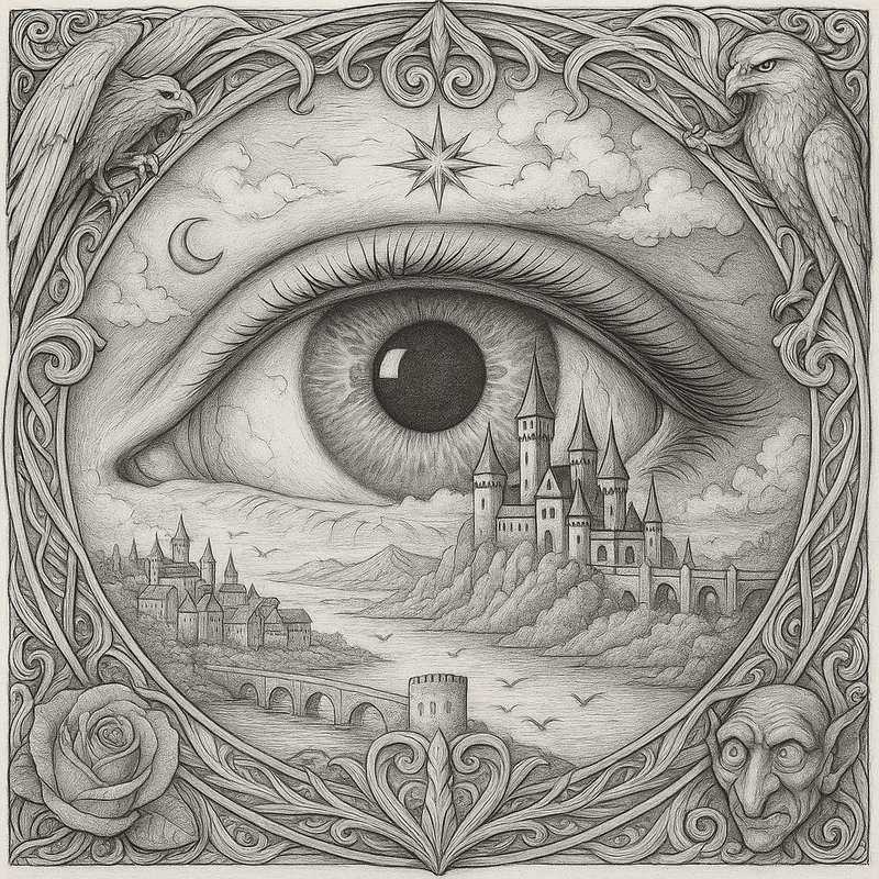 Mystic Realm Coloring Book – 10+ Greyscale Fantasy Pages for Printable Art Featuring Wizards, Phoenix, Elves, Castles & Magic Scenes