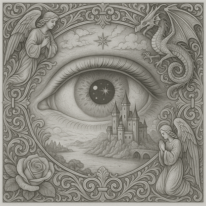Mystic Realm Coloring Book – 10+ Greyscale Fantasy Pages for Printable Art Featuring Wizards, Phoenix, Elves, Castles & Magic Scenes