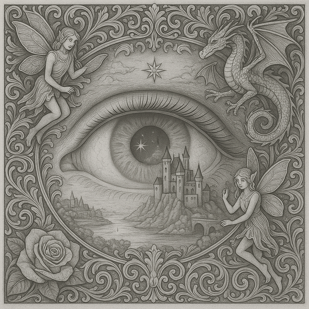 Mystic Realm Coloring Book – 10+ Greyscale Fantasy Pages for Printable Art Featuring Wizards, Phoenix, Elves, Castles & Magic Scenes