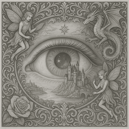 Mystic Realm Coloring Book – 10+ Greyscale Fantasy Pages for Printable Art Featuring Wizards, Phoenix, Elves, Castles & Magic Scenes