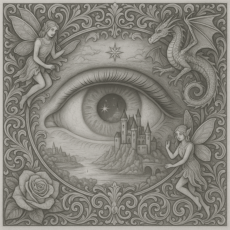 Mystic Realm Coloring Book – 10+ Greyscale Fantasy Pages for Printable Art Featuring Wizards, Phoenix, Elves, Castles & Magic Scenes