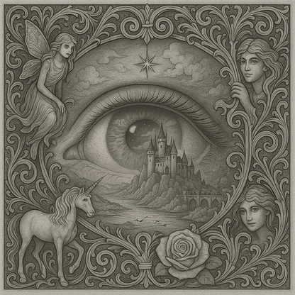 Mystic Realm Coloring Book – 10+ Greyscale Fantasy Pages for Printable Art Featuring Wizards, Phoenix, Elves, Castles & Magic Scenes
