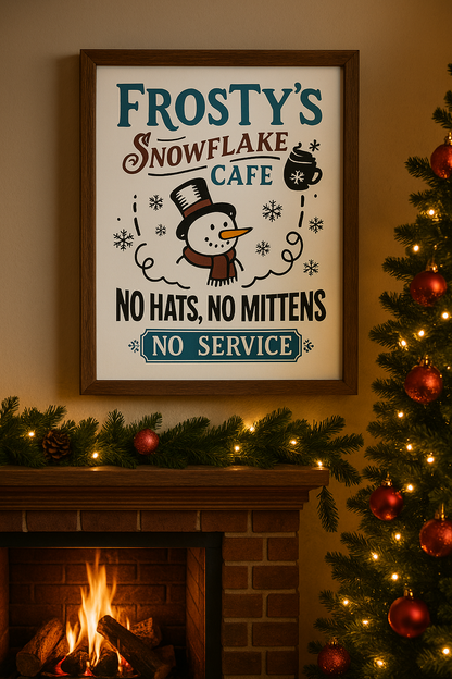 Merry Christmas Unframed Wall Art Festive Santa Claus and Tree Print 85x11 Inch Holiday Canvas Poster for Cozy Winter Home Decor