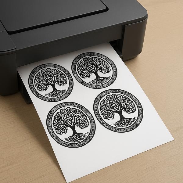 Celtic Tree of Life Tattoo Stencil Bundle – Intricate Knotwork Design for Sublimation or Ink