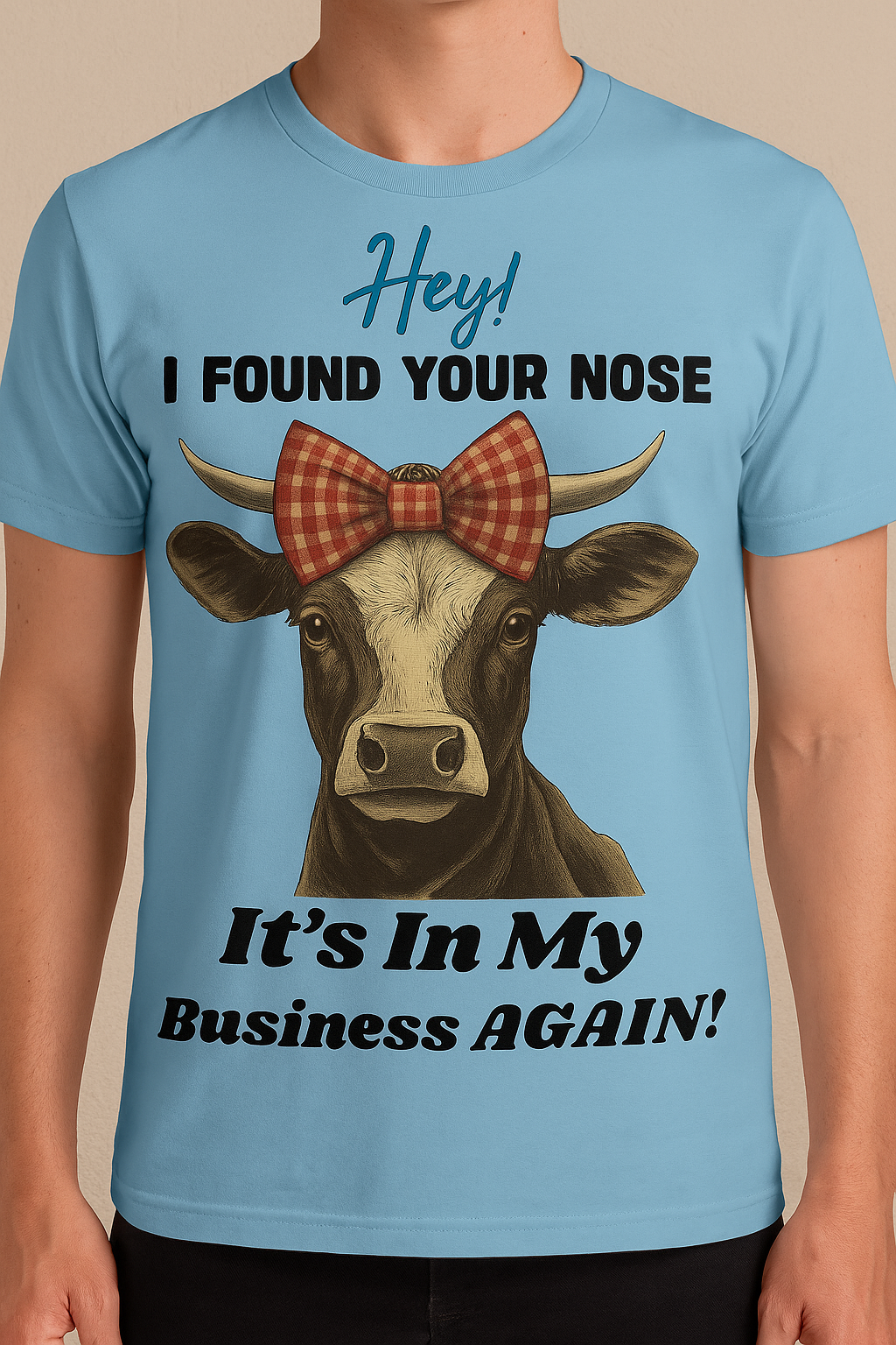 Funny old Heifer Cow Printable Sticker Sheet I Found Your Nose It's In My Business Again PNG Sublimation File Cute Cow Clipart for Crafts