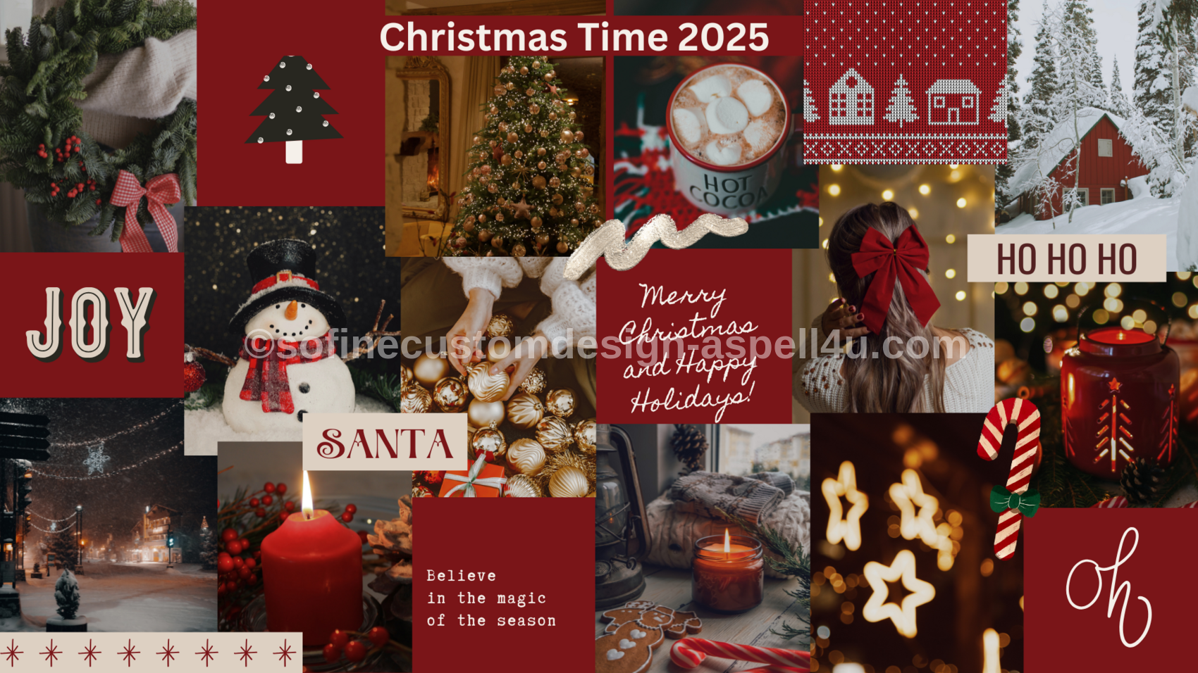  Christmas Vision Board & Card Printable Canva Template Craft Supply No Signup Instant Download with QR Code Print, and Edit with your PHONE 