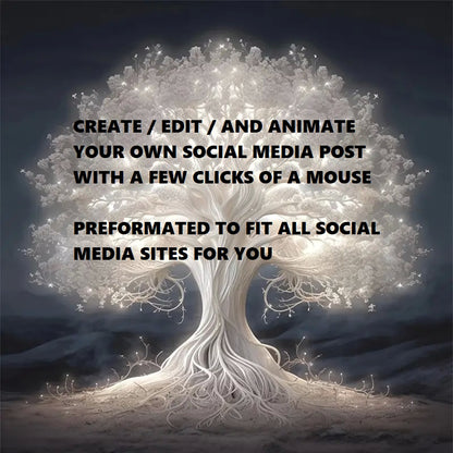 Create Edit Animate and Post to Social Media Site NO Canva Account Required - Completely Editable Preformatted Canva Design Digital Download