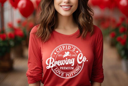 Printable Valentine's Day Cupids Brewing Co SVG Vintage Valentine Graphic Can Use Printer Paper or Card Stock DIY Cards Gift Wrap Scrapbooks