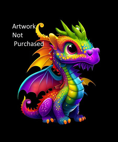 DIY Printable Cute Rainbow Dragon Watercolor Clipart Design Print Wall Art Home Decor Fantasy Poster Art Digital download Instant Access Create Your Own Art Print Can Be Edited And Resized