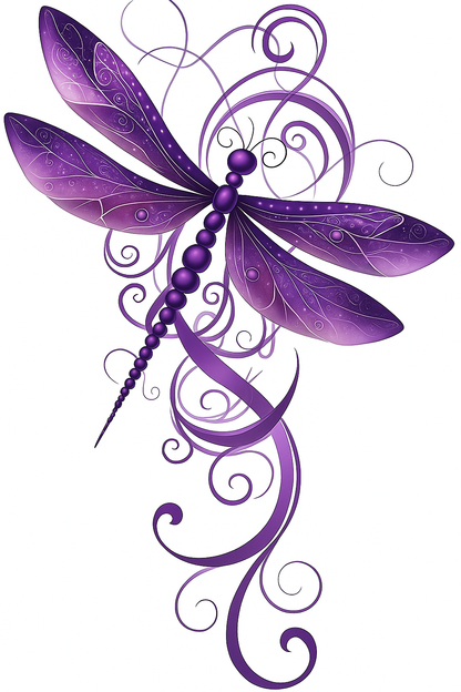 Whimsical Fantasy Dragonfly SVG Bundle – Resizable Digital Art in Blue, Purple, Gold, Green, and Forest Variants for Crafting and Décor