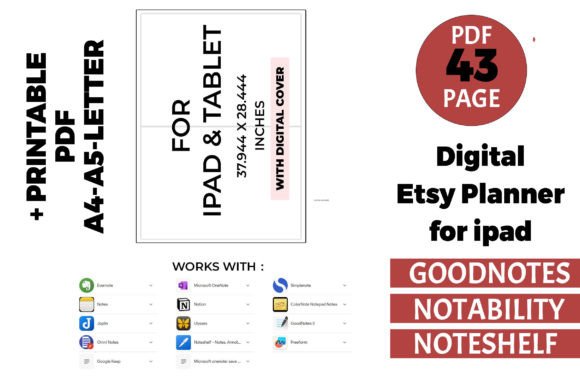 Digital Etsy Planner for Ipad Goodnotes | Get a head start on your Etsy SEO process | Find low competitive niches | Perfect for Amazon KDP