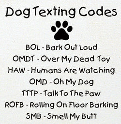 Dog Texting Codes Funny Print for Any Dog Lover Wall Decor Poster Wall Art Digital download Instant Access Can Be Edited