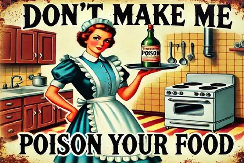 Don't Make Me Poison Your Food AI Created One of a Kind Digital Download Canvas Poster Wall Art DIY Printable DIY Craft Supply