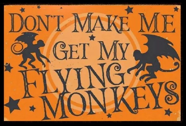 Dont Make Me Get My Flying Monkeys Halloween Vintage Art AI Created Versatile Digital Print Instant Download Fairycore Cottagecore DIY Craft
