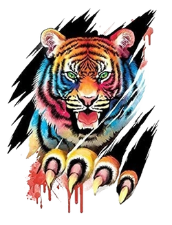 Dripping Paint Watercolor Tiger AI Enhanced Versatile Digital Designed Instant Download + Transparent PNG Fairycore Cottagecore DIY Craft
