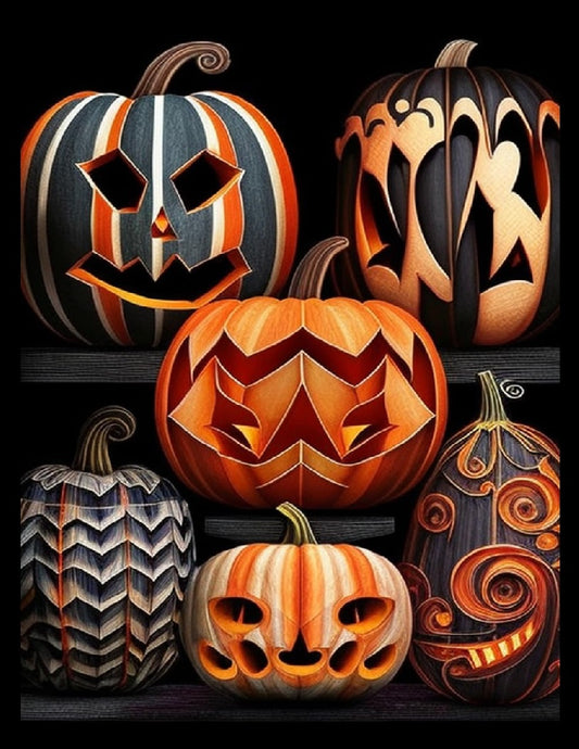 "Enchanting AI-Enhanced Halloween Jack O' Lantern: Whimsical Fall Display Print for Cottagecore DIY Delights!"