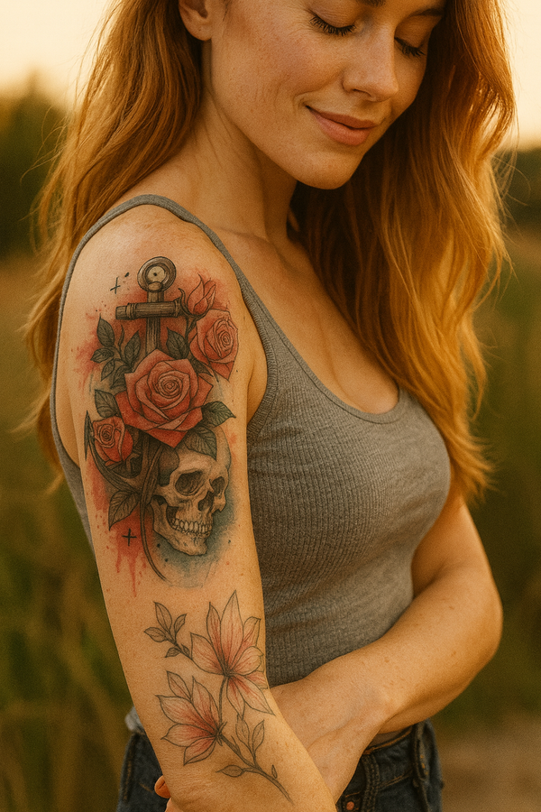Eternal Bloom Anchor of Souls tattoo set 