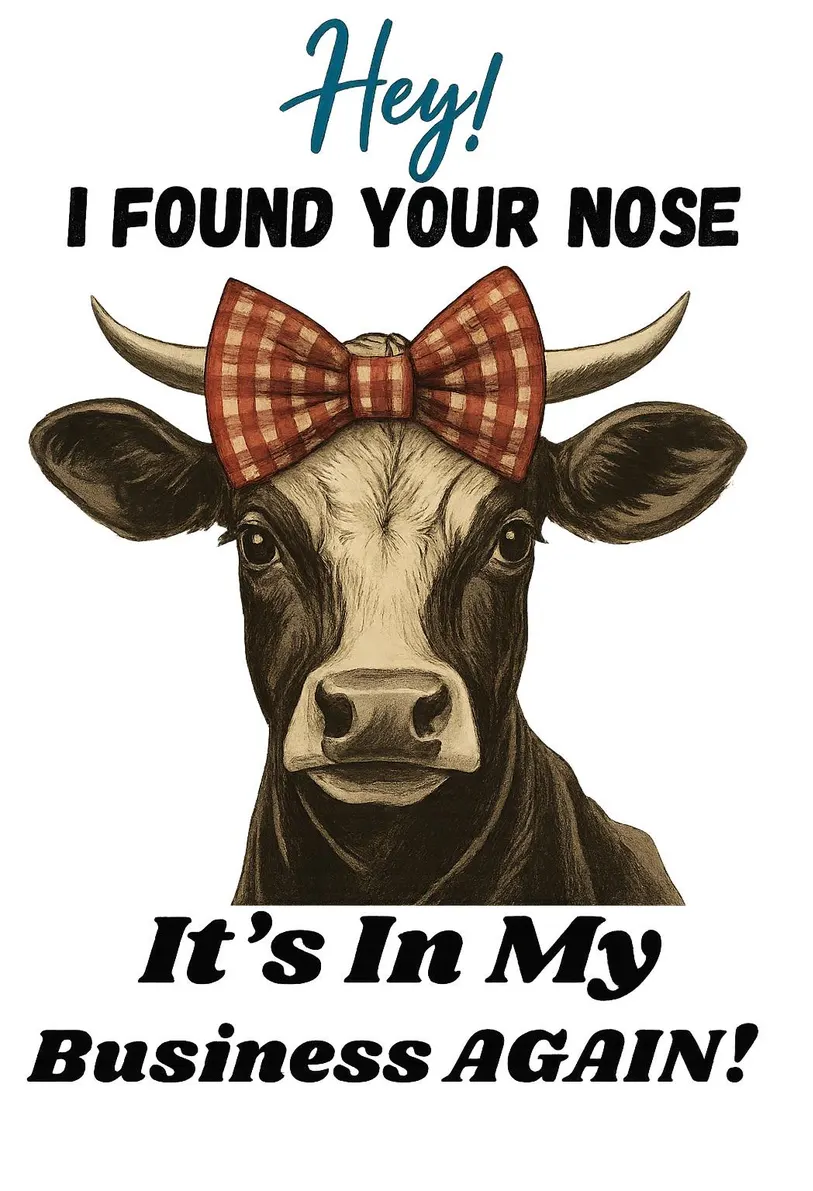 Funny Farmhouse Cow Clipart Bundle – PNG and SVG Set of 7 Designs