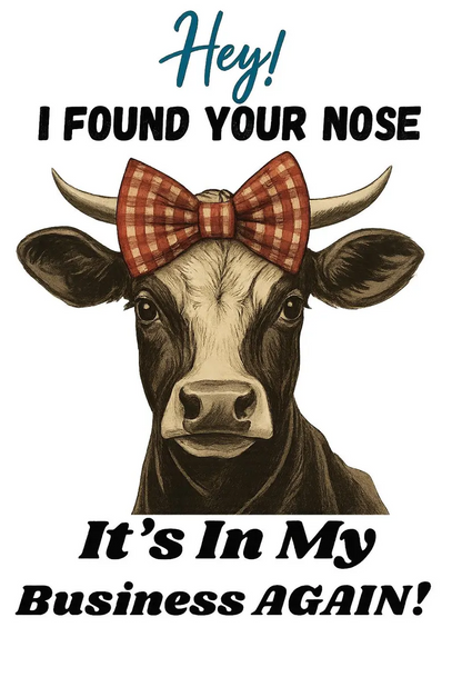 Funny Farmhouse Cow Clipart Bundle – PNG and SVG Set of 7 Designs