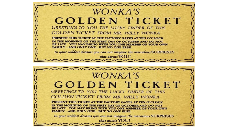 Golden Ticket Printable Download – 2-Up Landscape Layout | Instant Digital File | Classroom Reading Incentive Game | Wonka-Inspired Reward Certificate