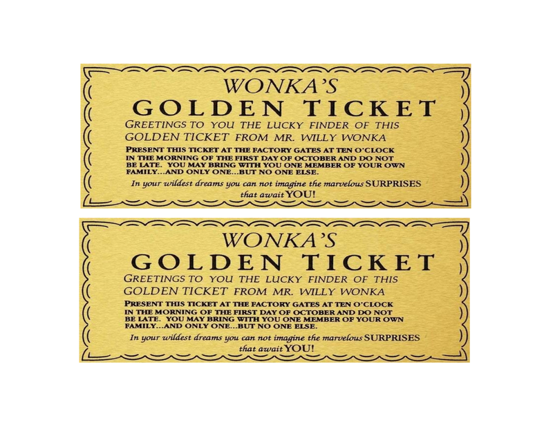 Golden Ticket Printable Download – 2-Up Landscape Layout | Instant Digital File | Classroom Reading Incentive Game | Wonka-Inspired Reward Certificate