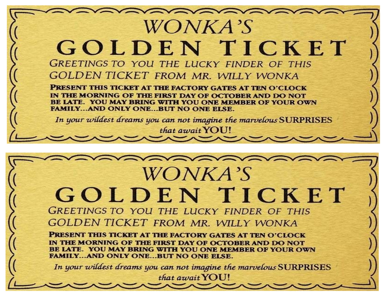 Golden Ticket Printable Download – 2-Up Landscape Layout | Instant Digital File | Classroom Reading Incentive Game | Wonka-Inspired Reward Certificate