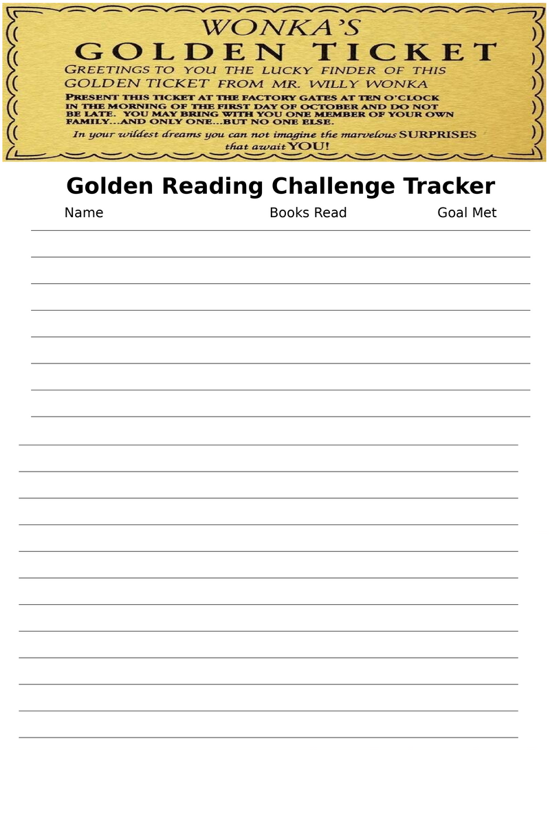 Golden Ticket Printable Download – 2-Up Landscape Layout | Instant Digital File | Classroom Reading Incentive Game | Wonka-Inspired Reward Certificate