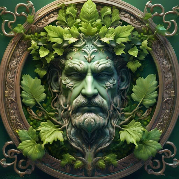 The Green Man Celtic Folklore Symbol - Create Your Own Art - Digital Download - Custom Wall Print - Retro Vintage Style DIY Art - Gift for Friend